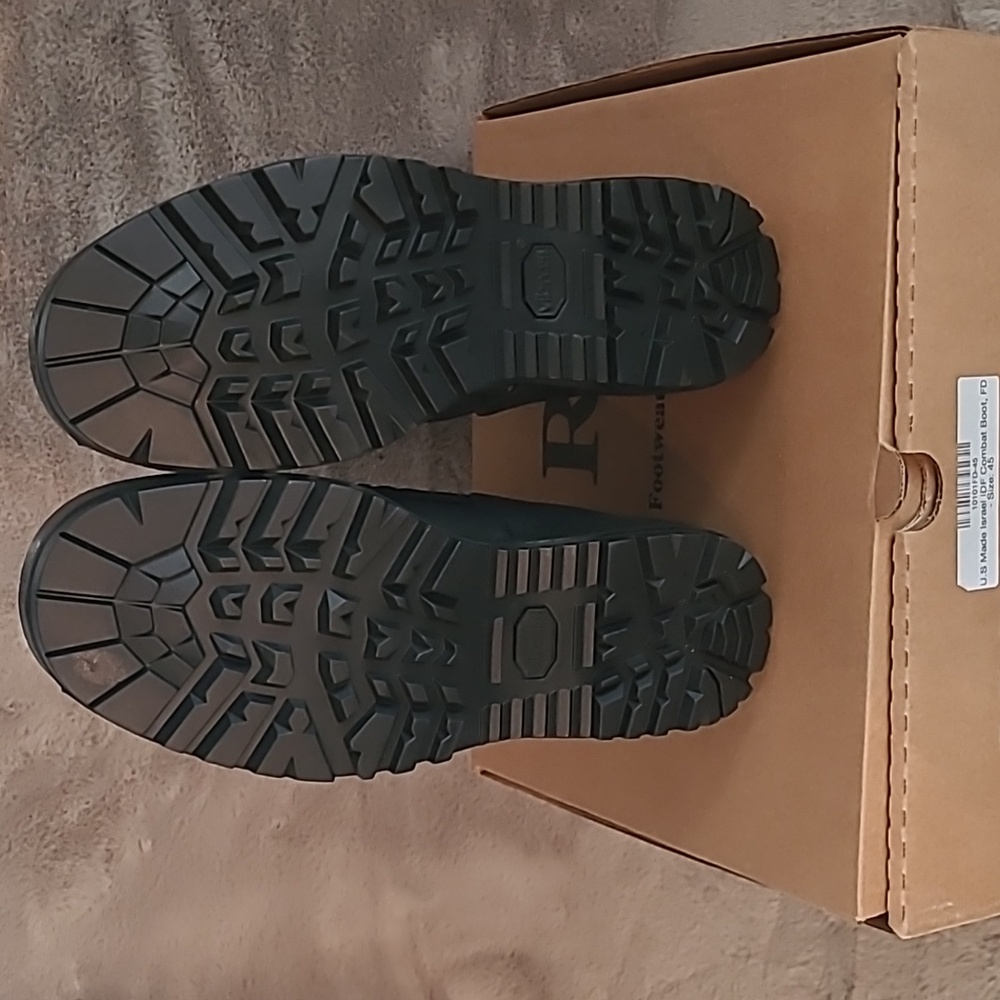 Men's Black Leather IDF Tactical Combat Boots US Made 11 - Picture 3 of 9